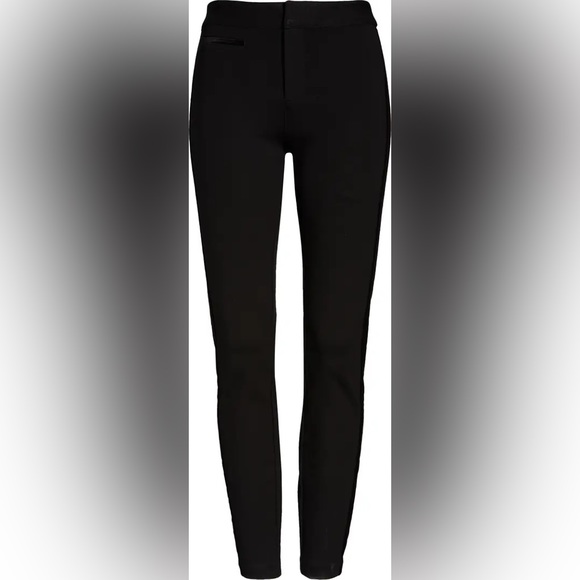 PAIGE Tereza Velvet Side Stripe Slim Pants - Picture 4 of 8